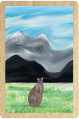 Tasmanian Pademelon Wooden Magnet