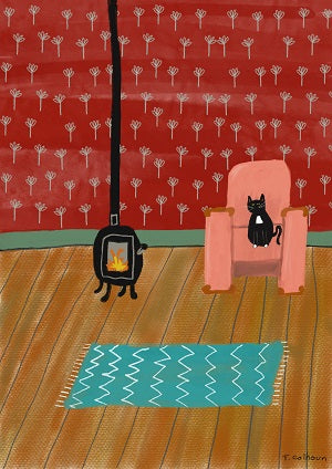 Tuxedo Cat Pink Chair