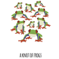 A Knot of Frogs Art Print