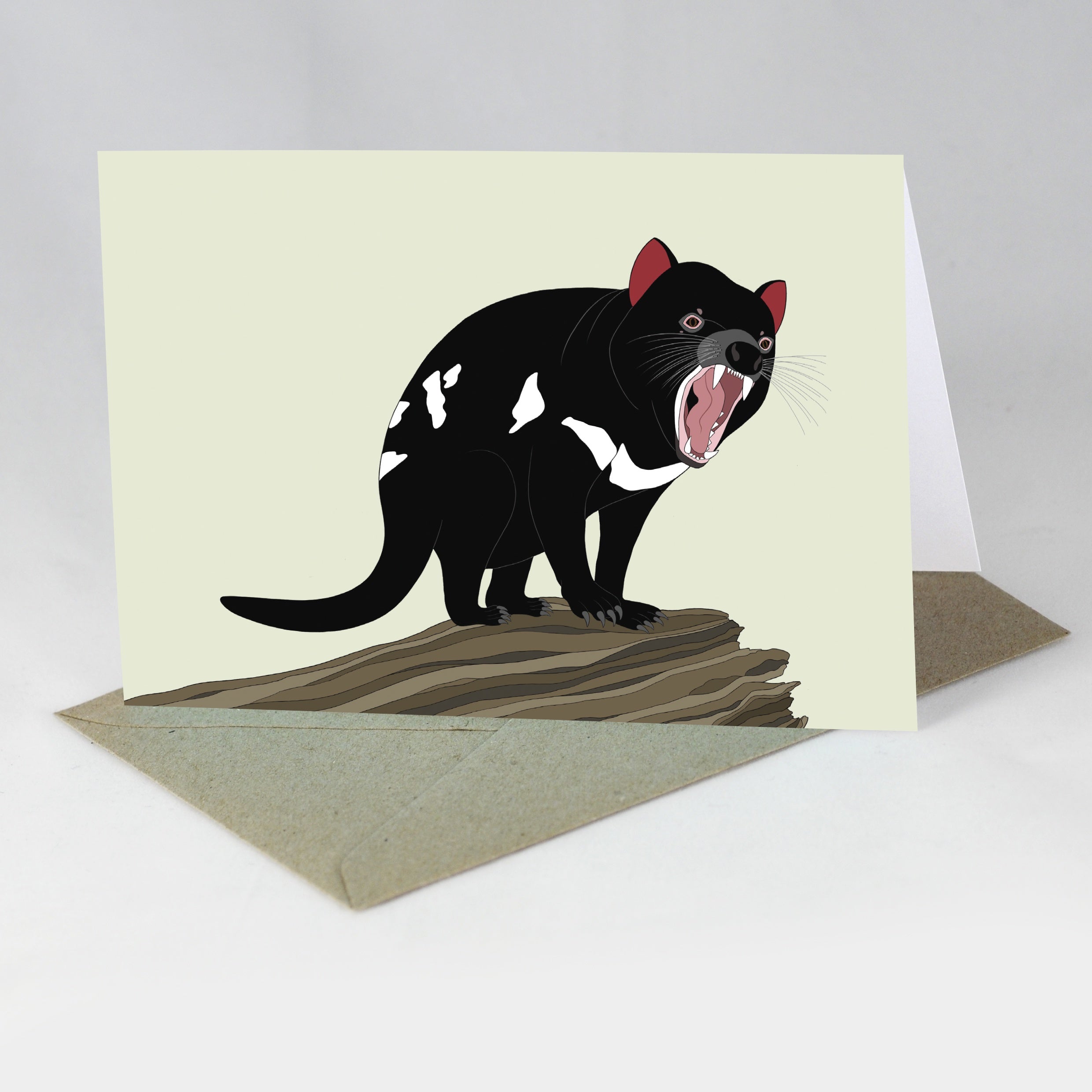 Australian Animal Card - Tasmanian Devil – Red Parka