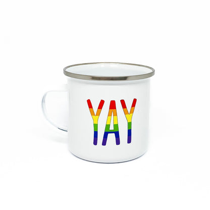 Yay Gay Enamel Mug