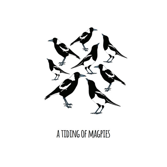 A Tiding of Magpies Art Print