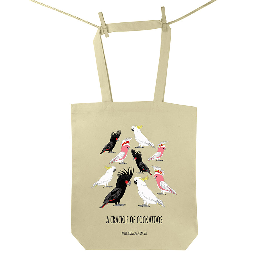 Crackle of Cockatoos Tote Bag