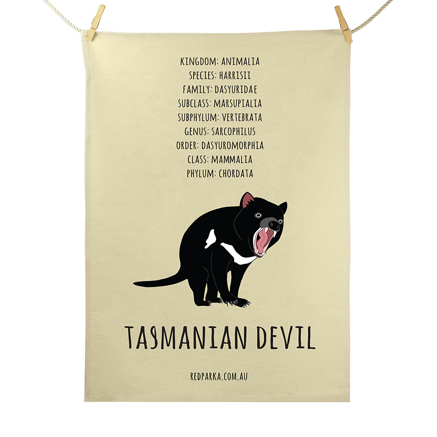 Tasmanian Devil Tea Towel Red Parka tasmanian-devil-tea-towel-red-parka