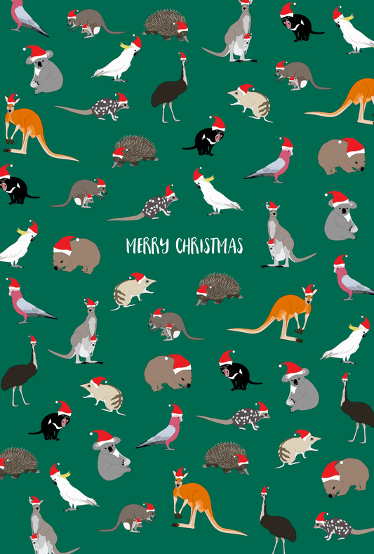 Aussie Animals Christmas  Card