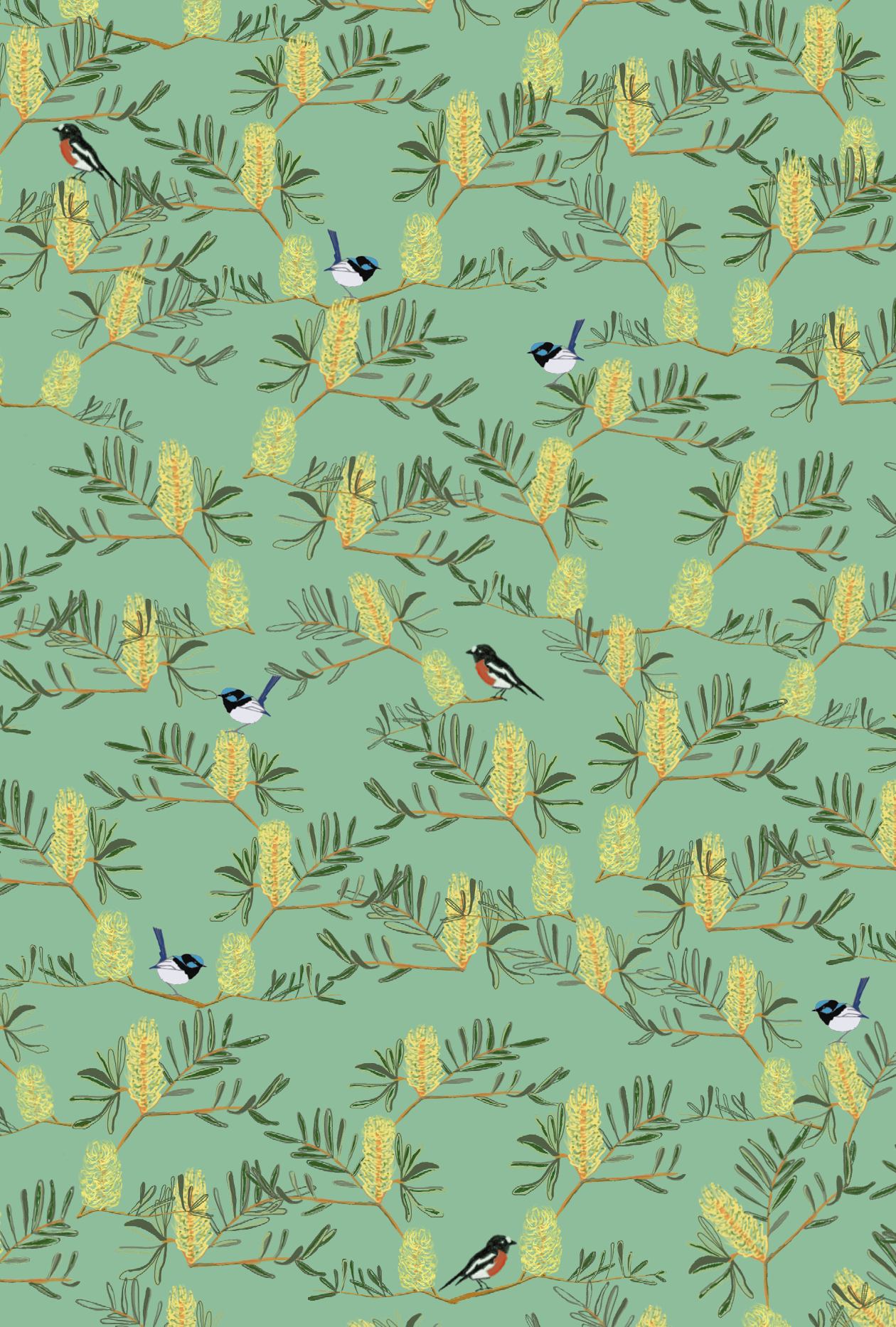 Banksia & Birds Card