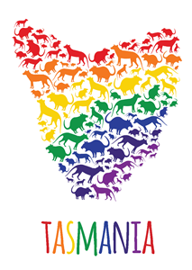 Rainbow Tasmania Map