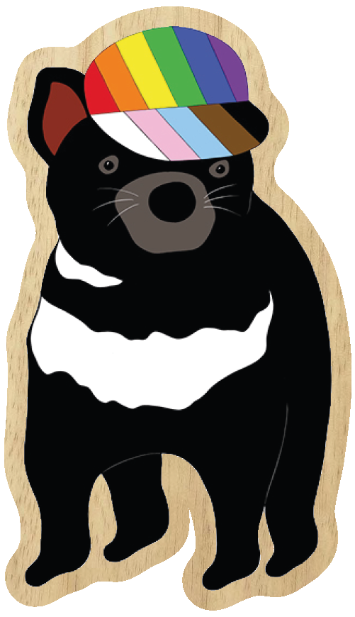 Pride Devil Wooden Magnet