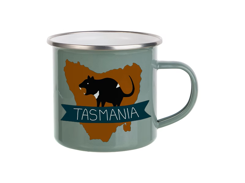 Tasmania Enamel Mug