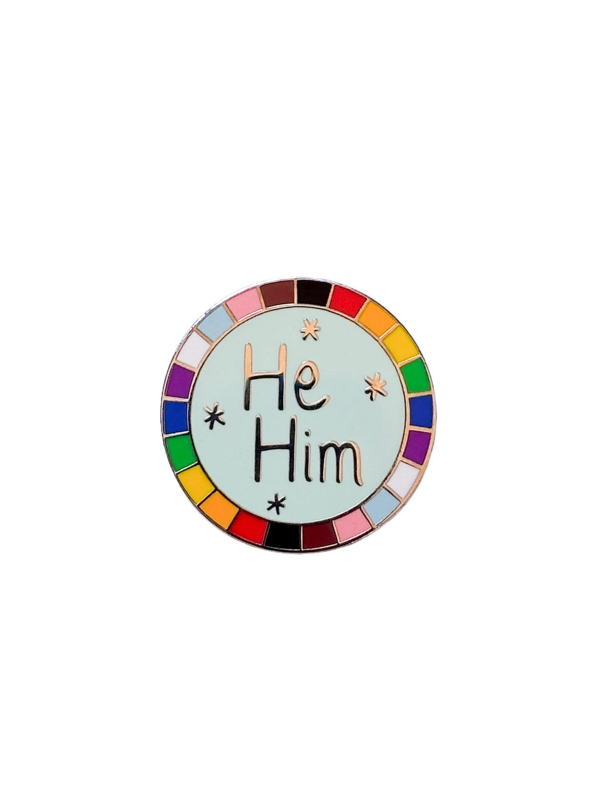 He Pin Pronoun Pins – Red Parka