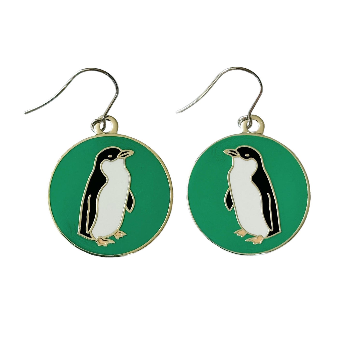 Little Penguin enamel earrings