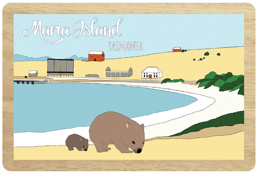 Maria Island Wooden Magnet