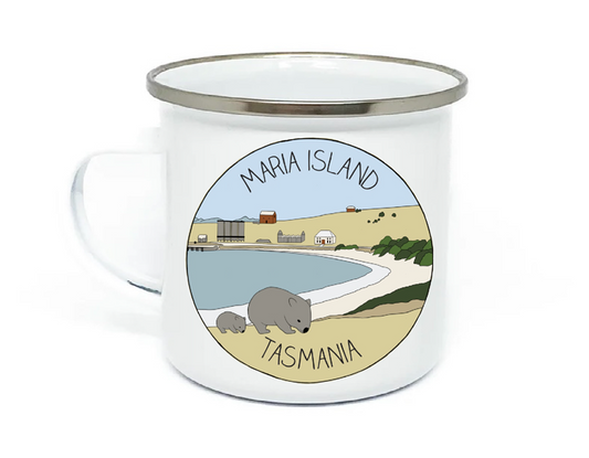 Maria Island Enamel Mug