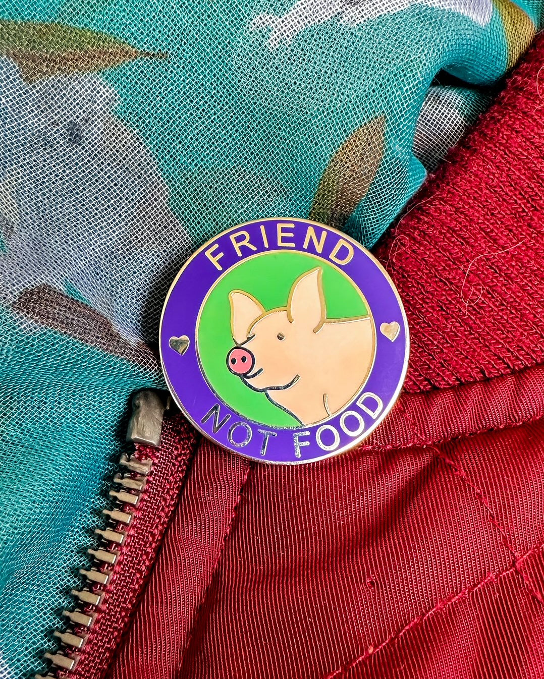 Friend Not Food Pin