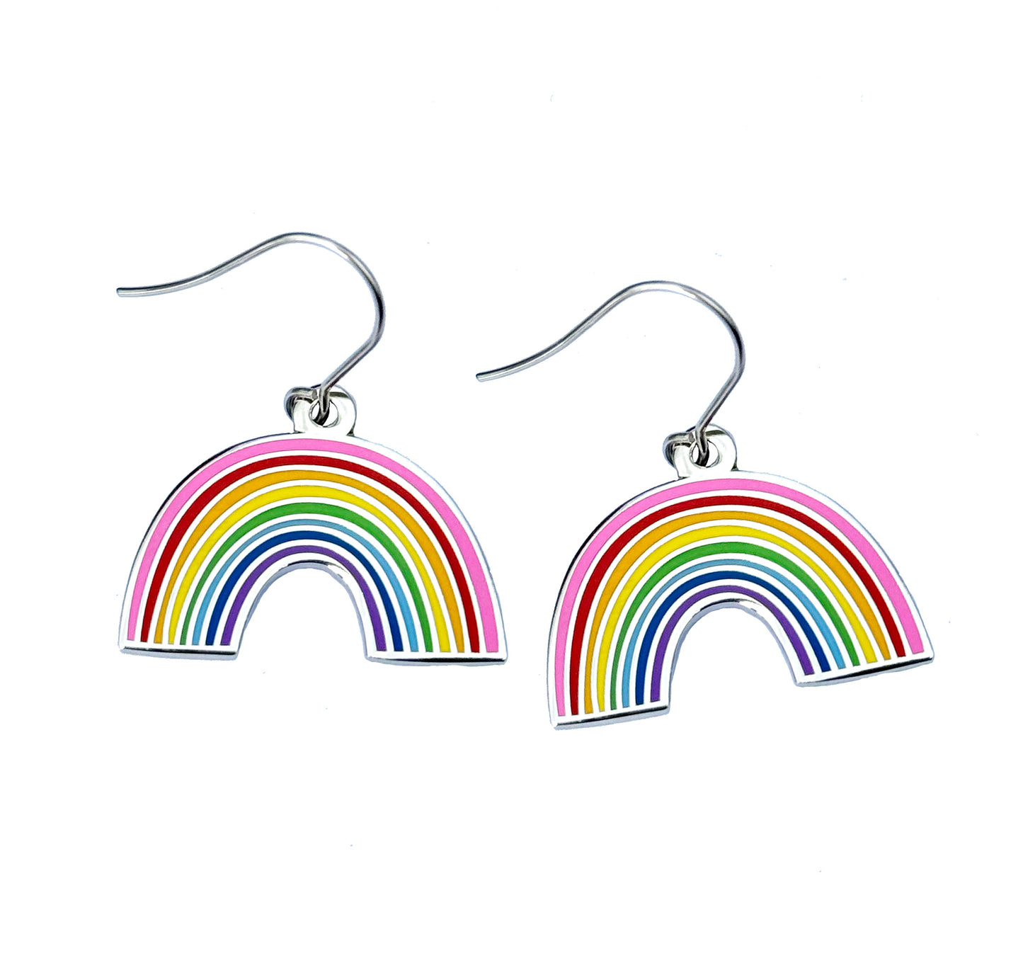 Rainbow Dangly Earrings