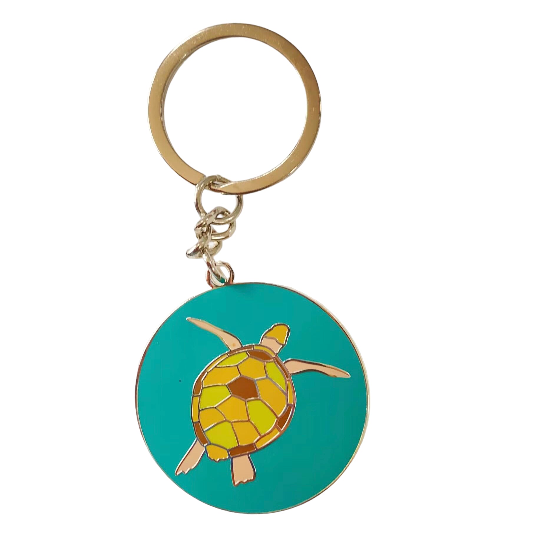 Green Sea Turtle Keyring – Red Parka
