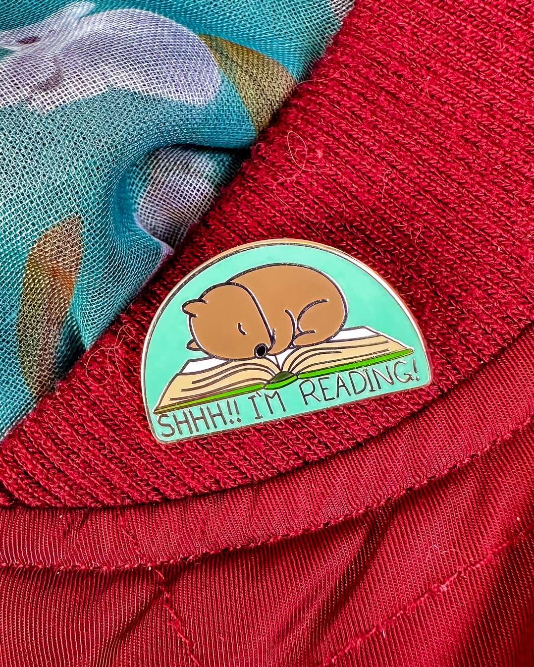 Shhh!! I'm Reading! Pin ā Red Parka