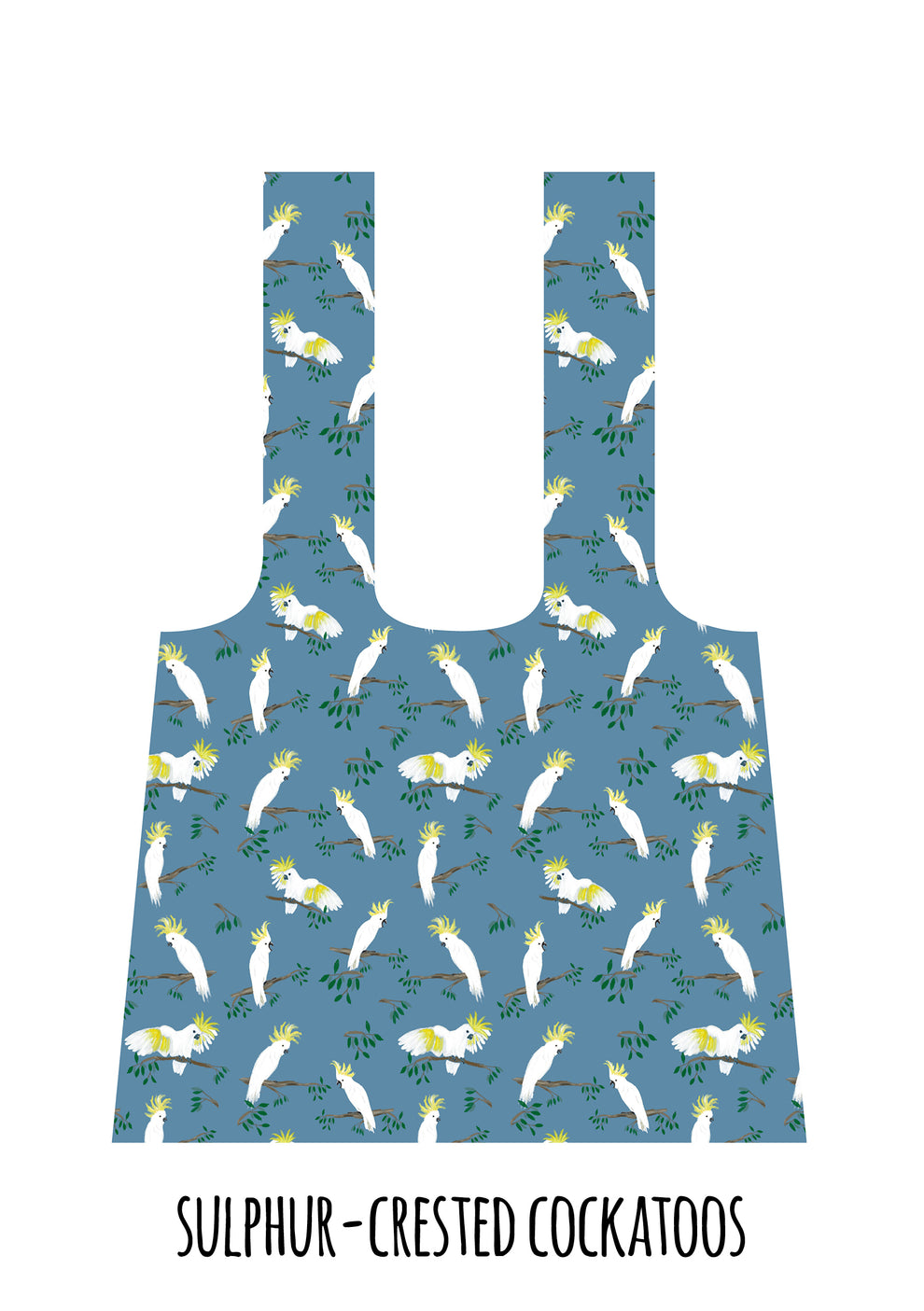 Sulphur Crested Cockatoo RPET shopping bag Red Parka