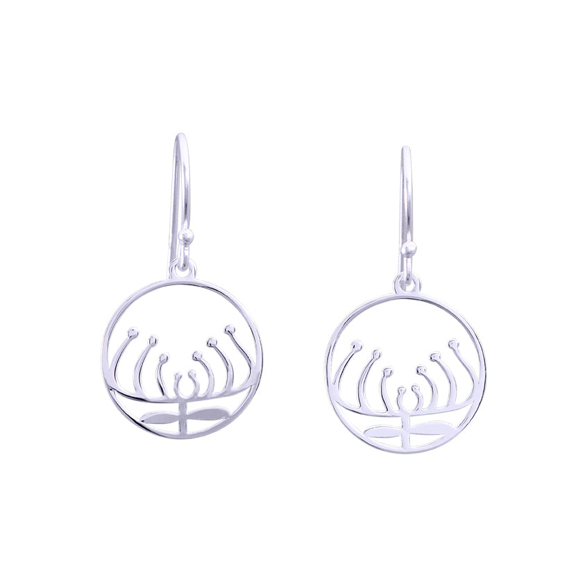 Tasmanian Waratah Recycled Silver Small Drops