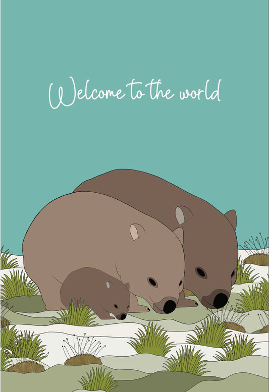 Welcome to the World - Baby Wombat Card