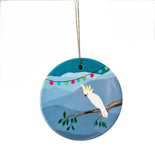 White Cockatoo Christmas Decoration