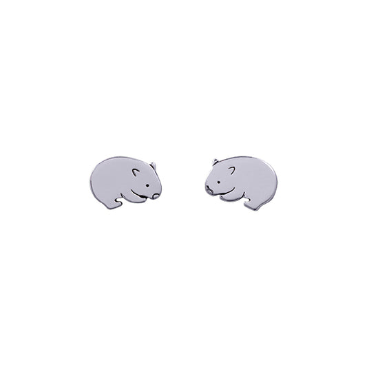 Wombat Recycled Silver Studs