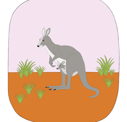 Baby Kangaroo Art Print