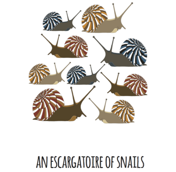 An Escargatoire of Snails Art Print