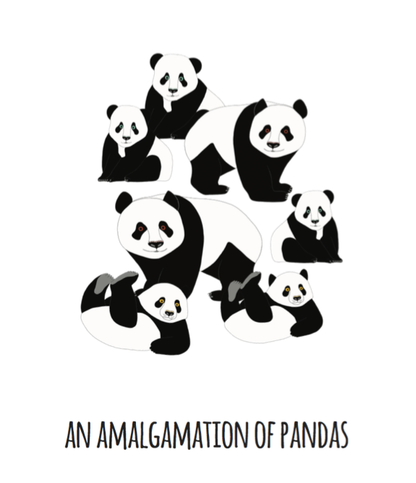 An Amalgamation of Pandas Art Print