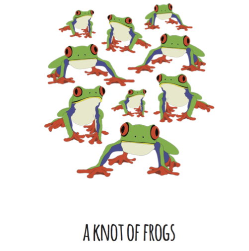 A Knot of Frogs Art Print