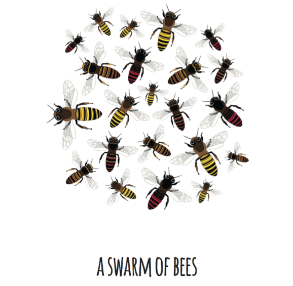 A Swarm of Bees Art Print