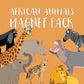 African Animals Magnet Pack