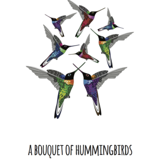 A Bouquet of Hummingbirds Art Print