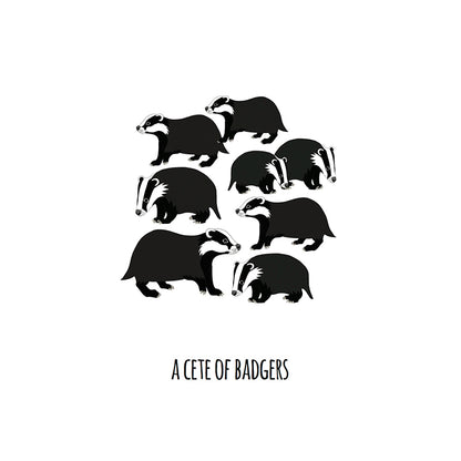 A Cete of Badgers Art Print