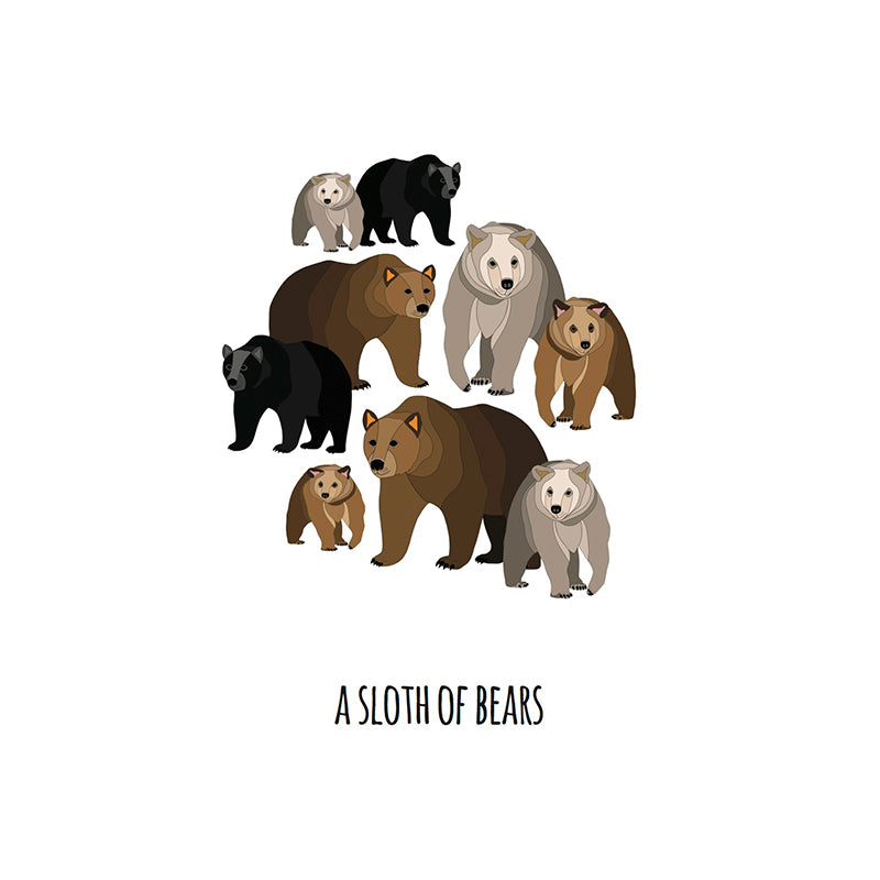 A Sloth of Bears Art Print