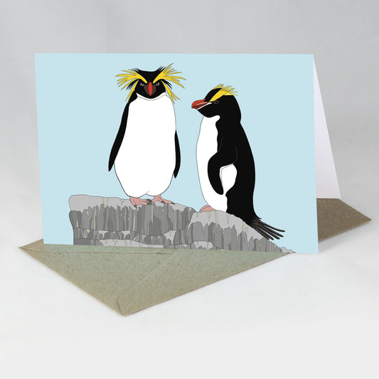 Endangered Animal Card - Crested Penguin