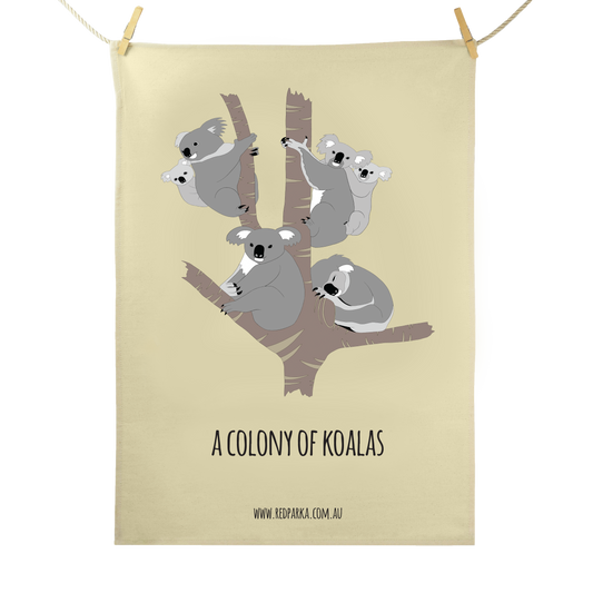 Colony of Koalas Tea Towel