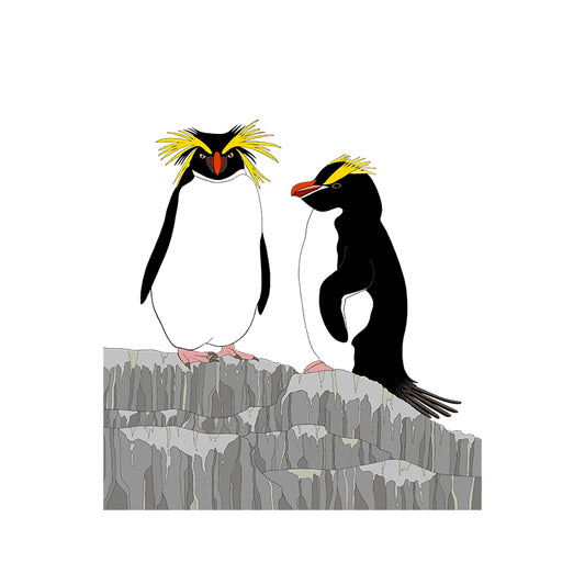 A-Z Crested Penguin Art Print