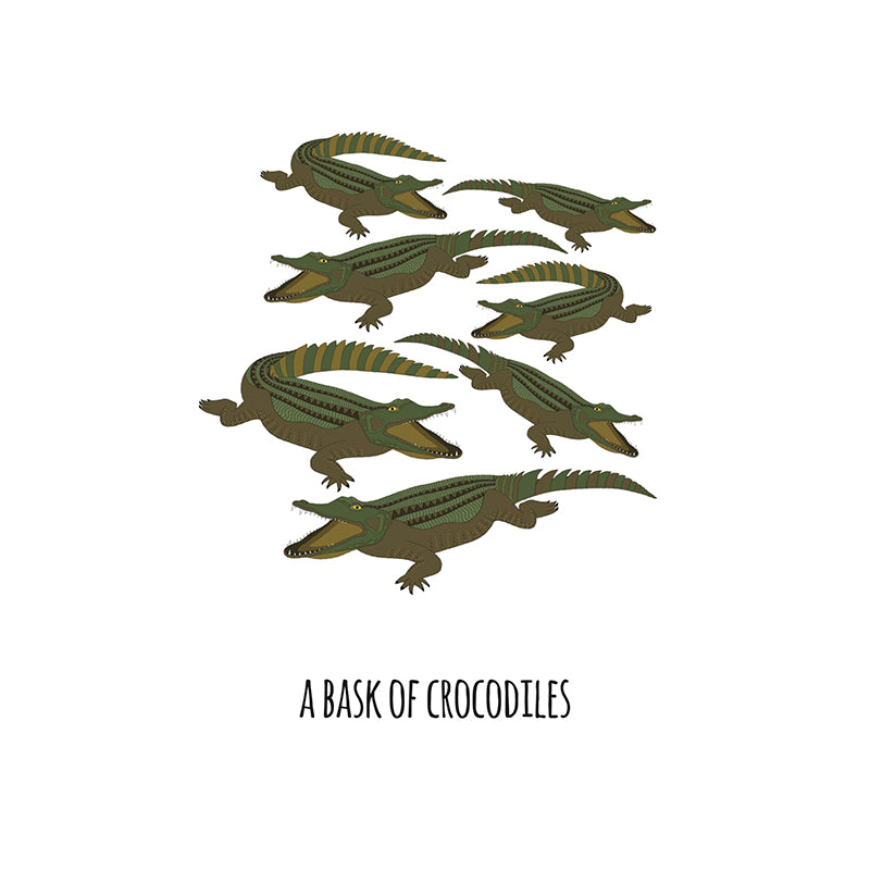 A Bask of Crocodiles Art Print