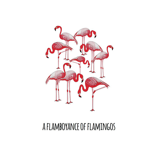 A Flamboyance of Flamingos Art Print