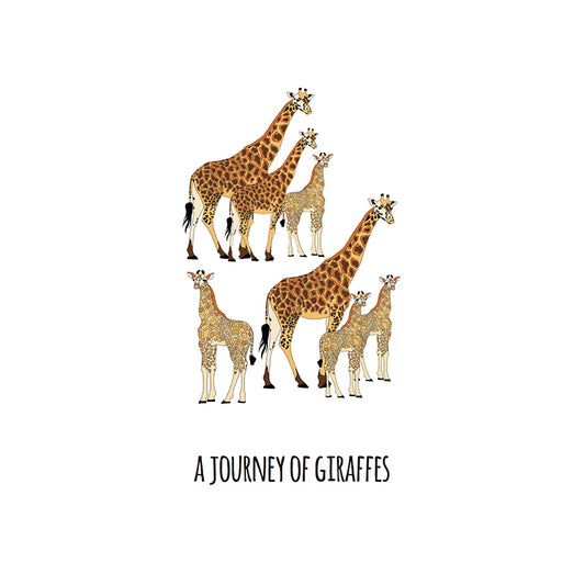 A Journey of Giraffes Art Print