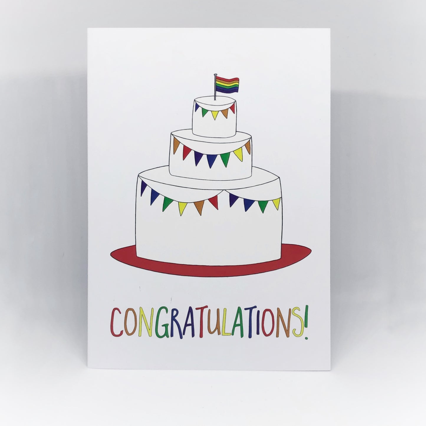 Yay Gay Wedding Cake Card
