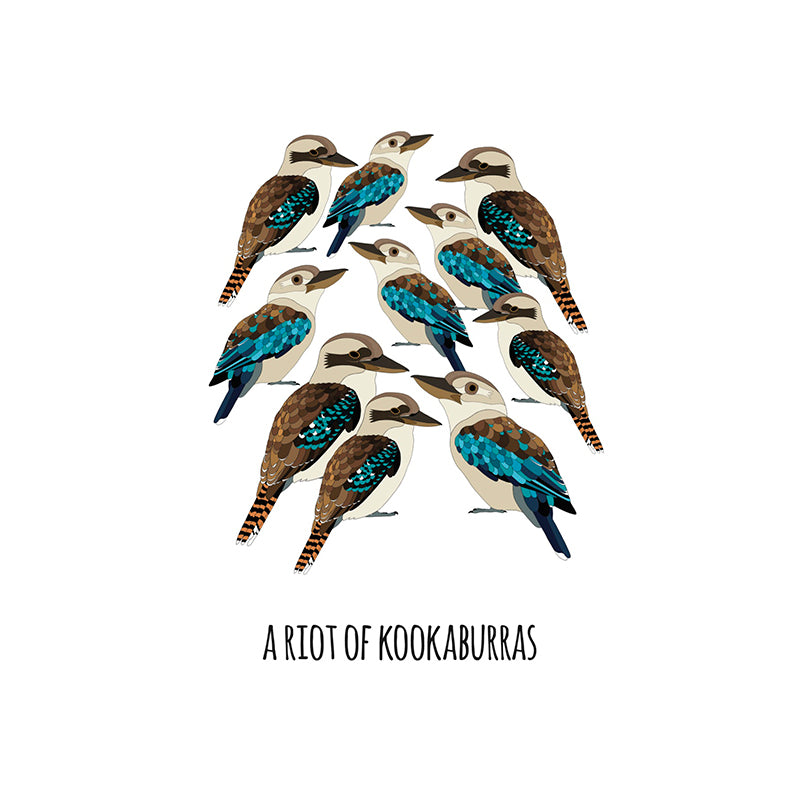 A Riot of Kookaburras Art Print