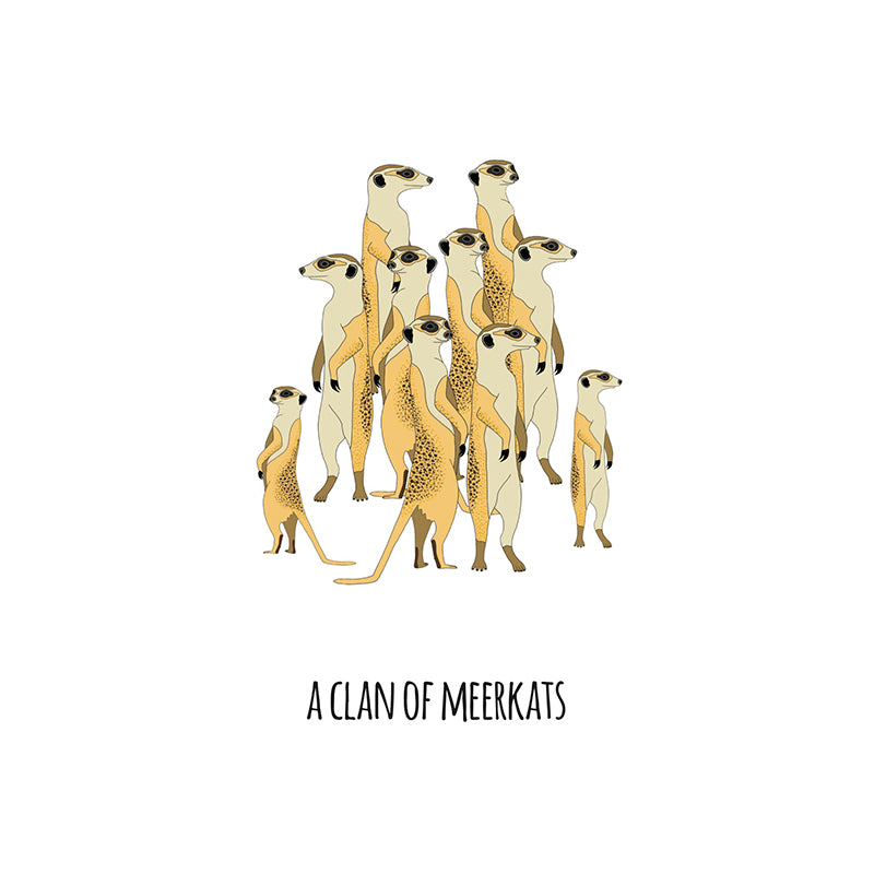 A Clan of Meerkats Art Print