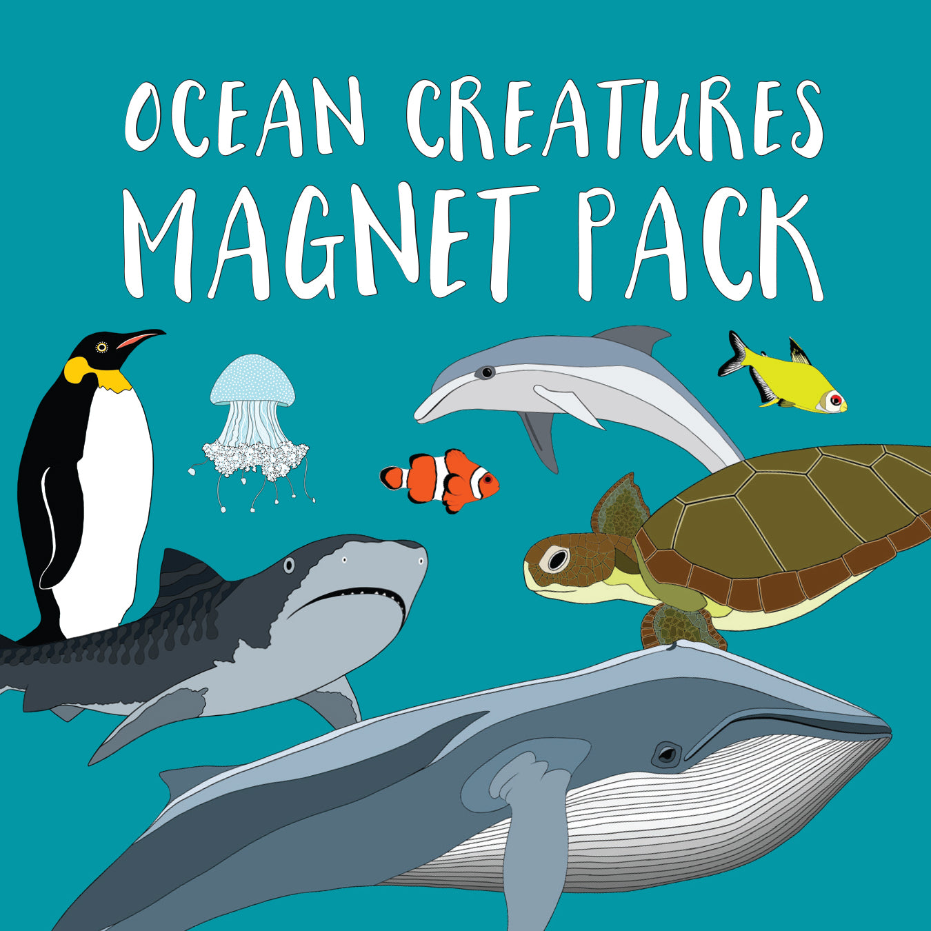 Ocean Creatures Magnet Pack