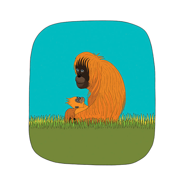 Baby Orangutan Art Print