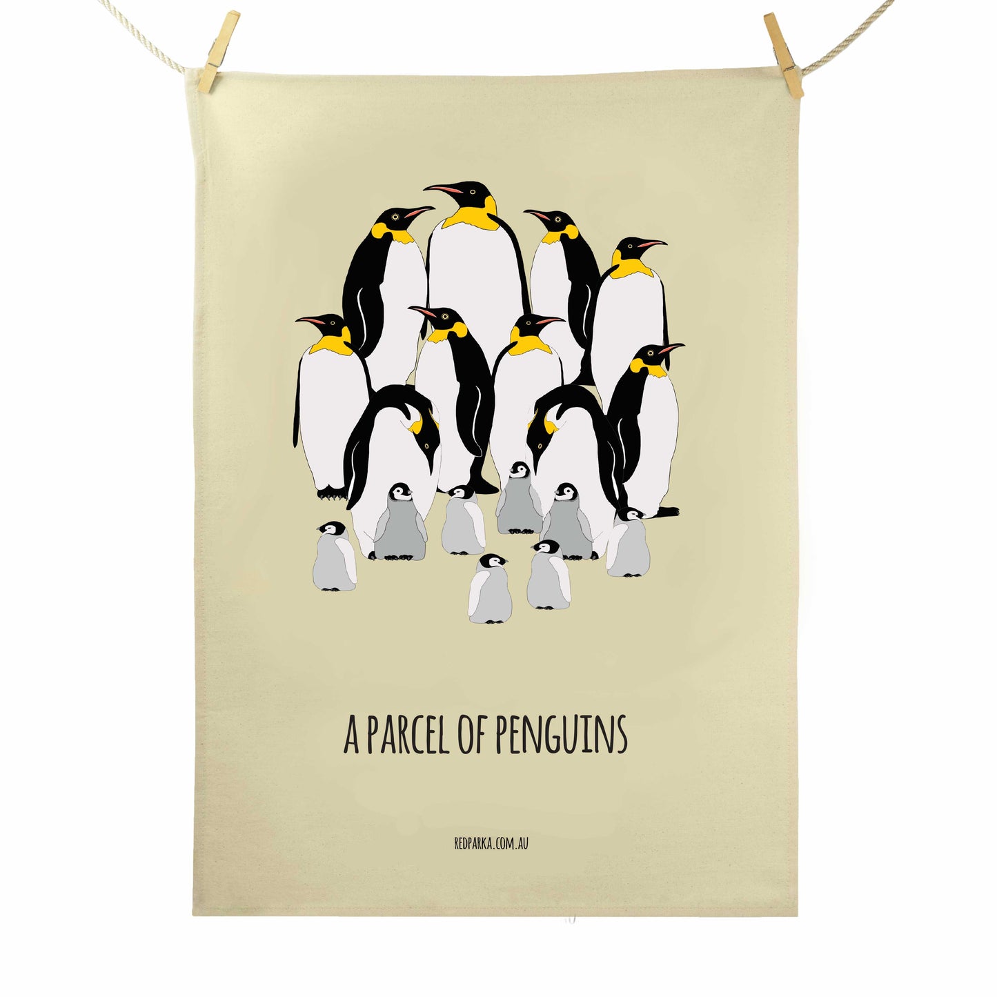 Parcel of Penguins Tea Towel