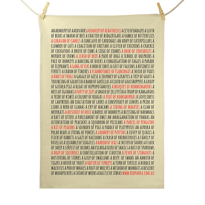 Collective Nouns Tea Towel
