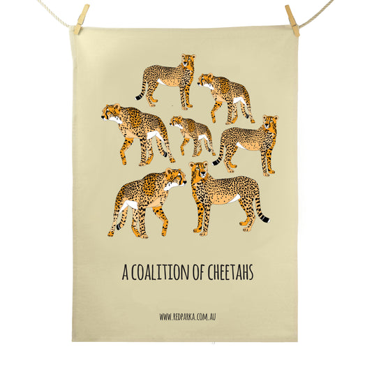 Coalition of Cheetahs Tea Towel