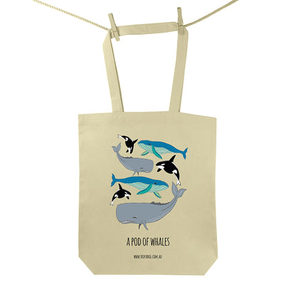 Pod of Whales Tote Bag